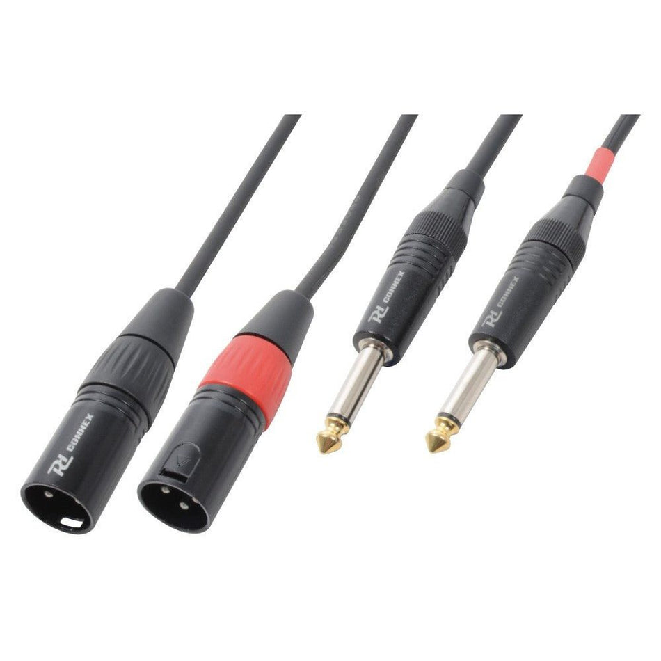 PD - Connex CX64 - 3 - Cable 2x XLR Macho - 2x 6.3 Mono 3.0m - Tempo Shop