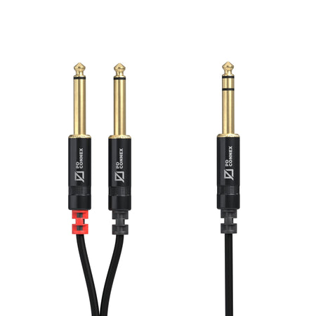 PD-Connex CX76-6 - Cable de Señal Profesional Jack Estéreo a Doble Jack Mono