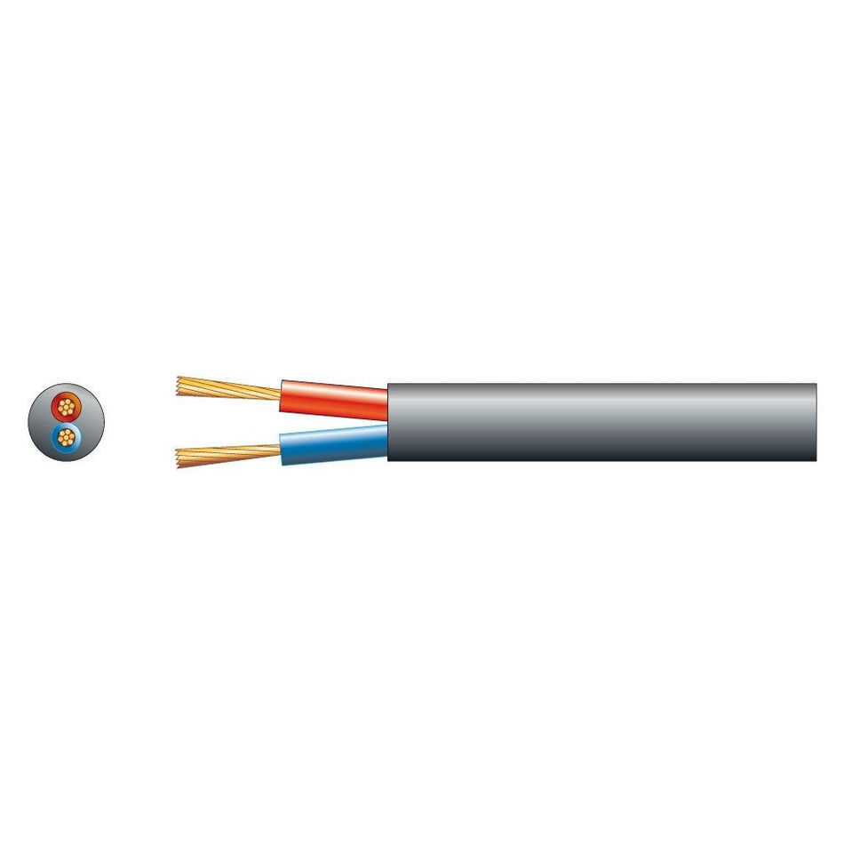 PD-Connex RX15 Speaker cable Round 2 x 2.5mm² Black 305m - Tempo Shop