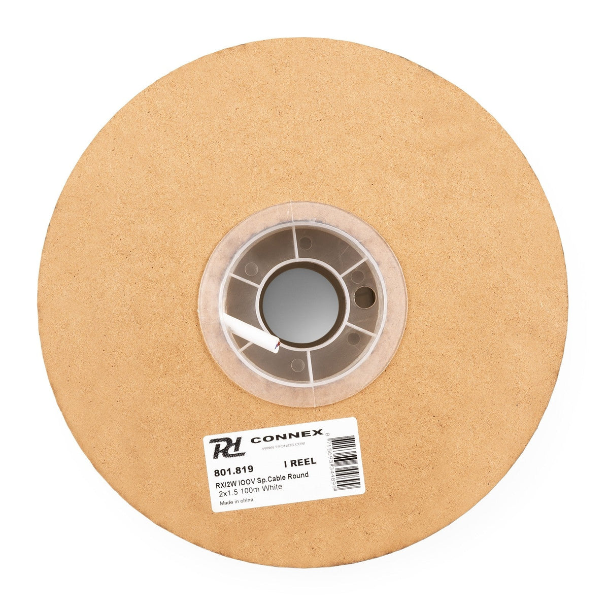 PD - Connex RX12W - Cable altavoz linea de 100V, 2 x 1.5mm, 15A, Blanco, 100m - Tempo Shop