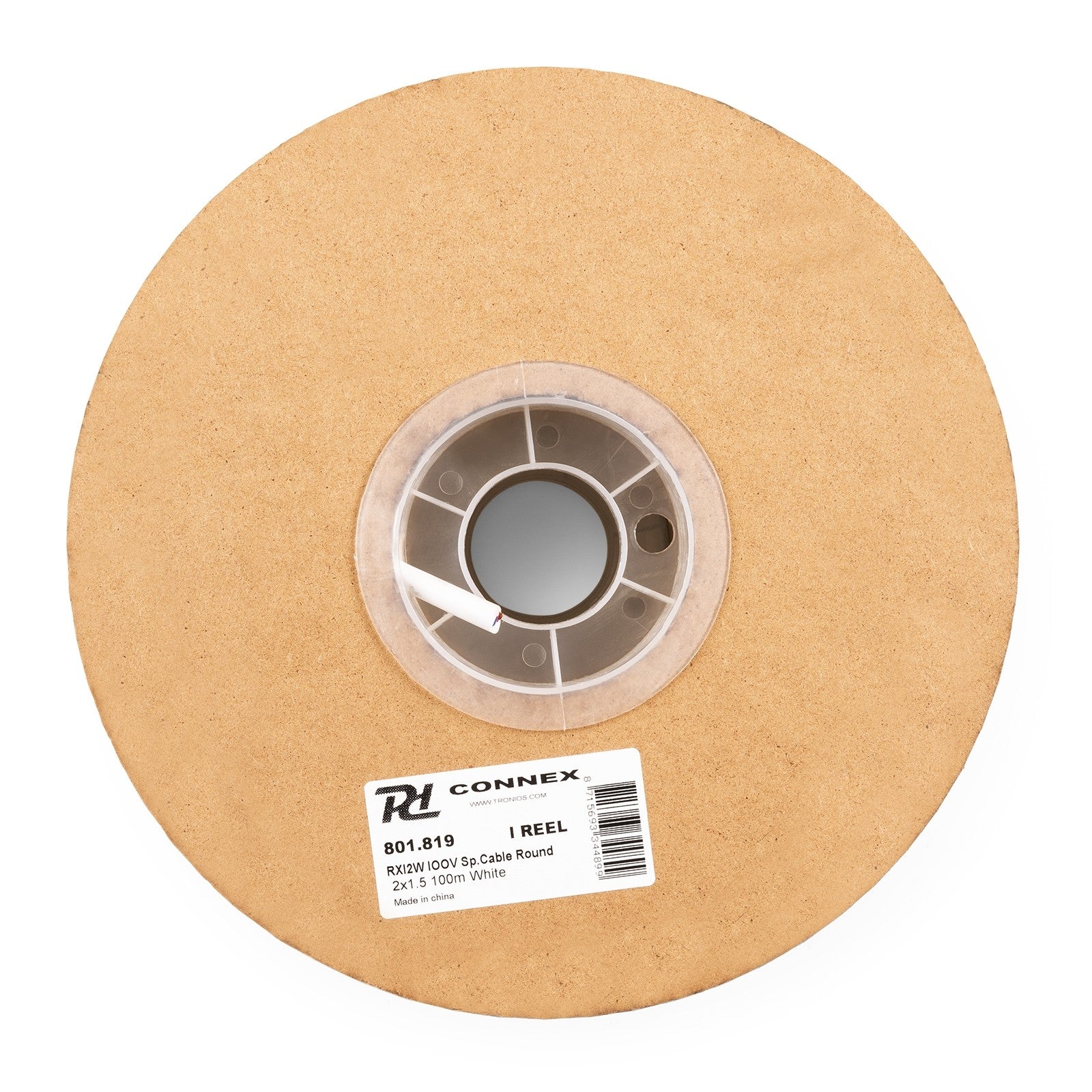 PD - Connex RX12W - Cable altavoz linea de 100V, 2 x 1.5mm, 15A, Blanco, 100m - Tempo Shop