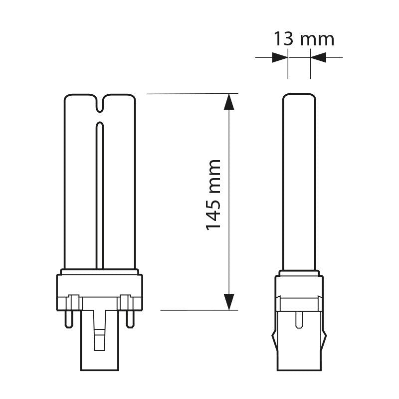 Philips 95090180 - Tubo PL - S 9W /2P BLB G23 Luz negra - Tempo Shop
