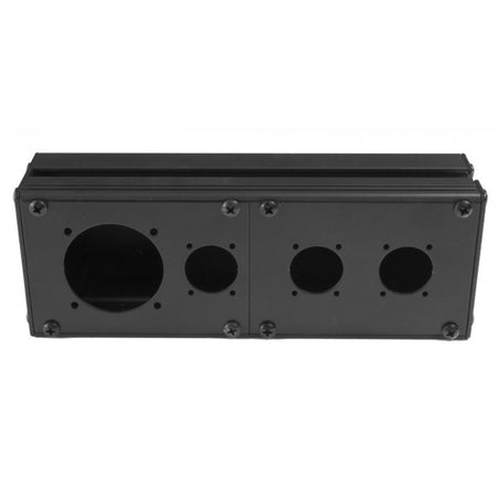FactorRACK ZEBAVB82 - Placa negra para 3 conectores XLR de 10 cm