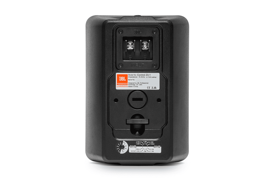 JBL Control 23-1 - Altavoz Ultracompacto de Alto Rendimiento para Interior y Exterior (Pareja, Negro)