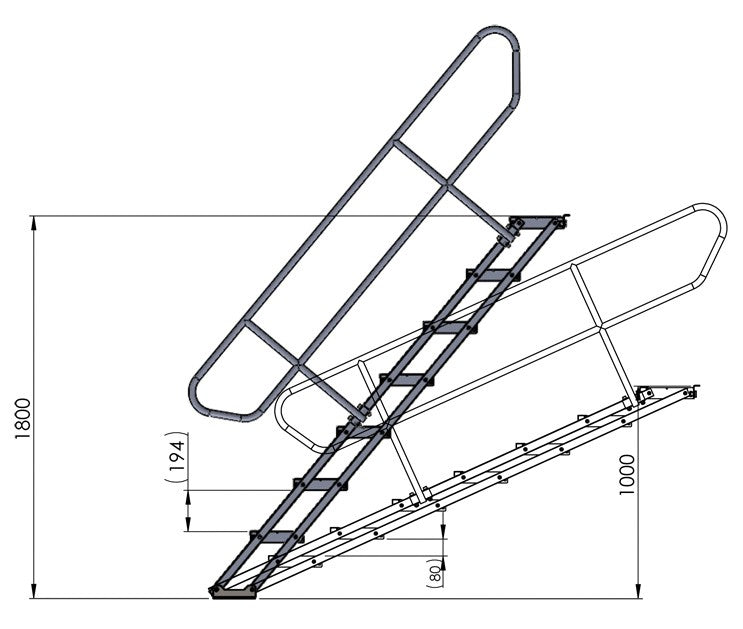 Power Dynamics 750AS - Escaleras ajustables 100 - 180cm - Tempo Shop