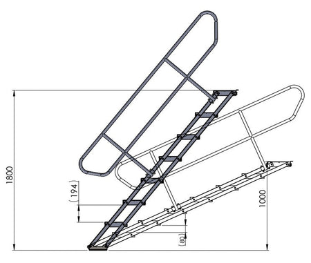 Power Dynamics 750AS - Escaleras ajustables 100 - 180cm - Tempo Shop