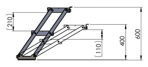 Power Dynamics 750AS - Escaleras ajustables 40 - 60cm - Tempo Shop