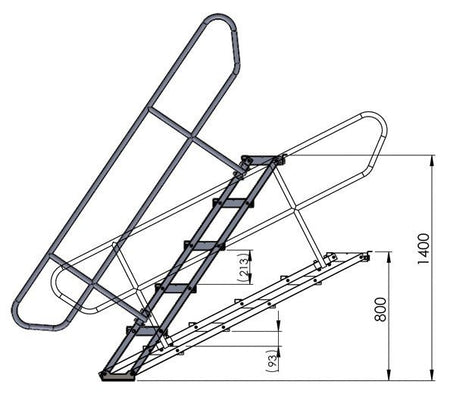 Power Dynamics 750AS - Escaleras ajustables 80 - 140cm - Tempo Shop