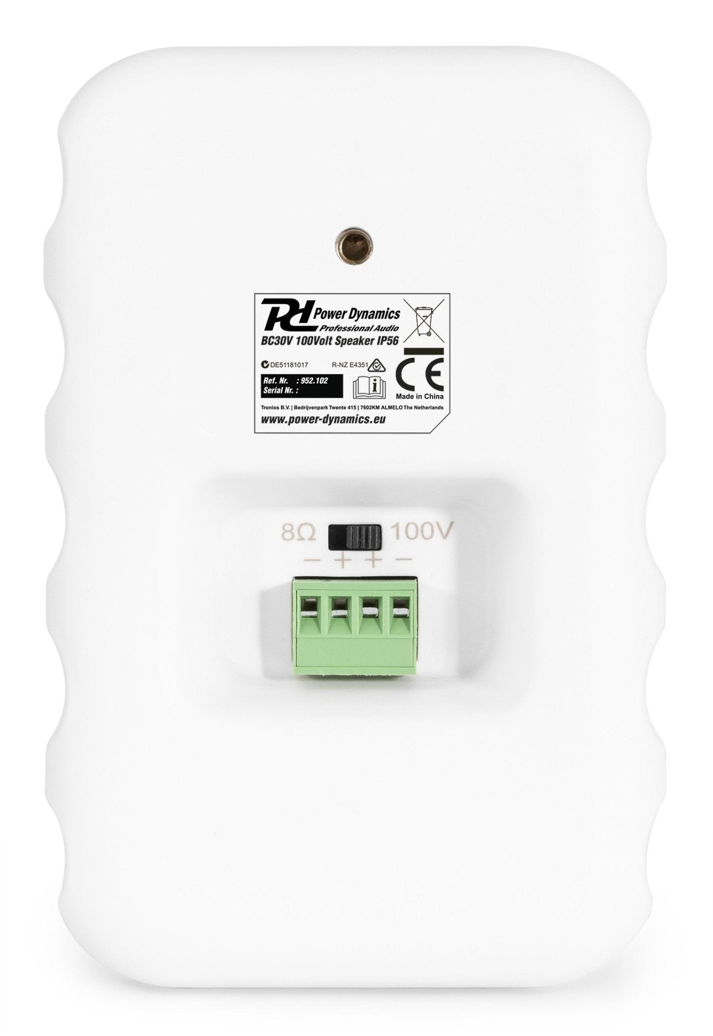 Power Dynamics BC30V - Pareja de altavoces blanco IPX5 100V 3" 60W - Tempo Shop