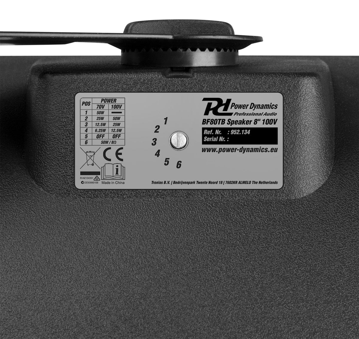 Power Dynamics BF80TB - Altavoz In/Outdoor 8" IPX5 Negro 100V - Tempo Shop