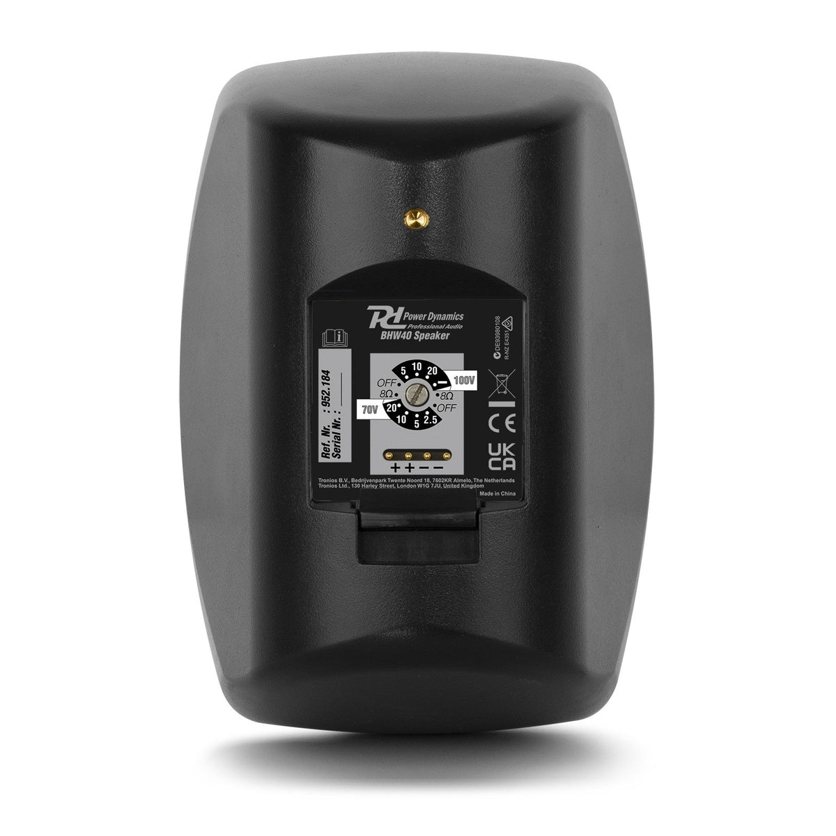 Power Dynamics BHW40BK - Conjunto de altavoces Interior/Exterior 4" 60W 100V Negro - Tempo Shop