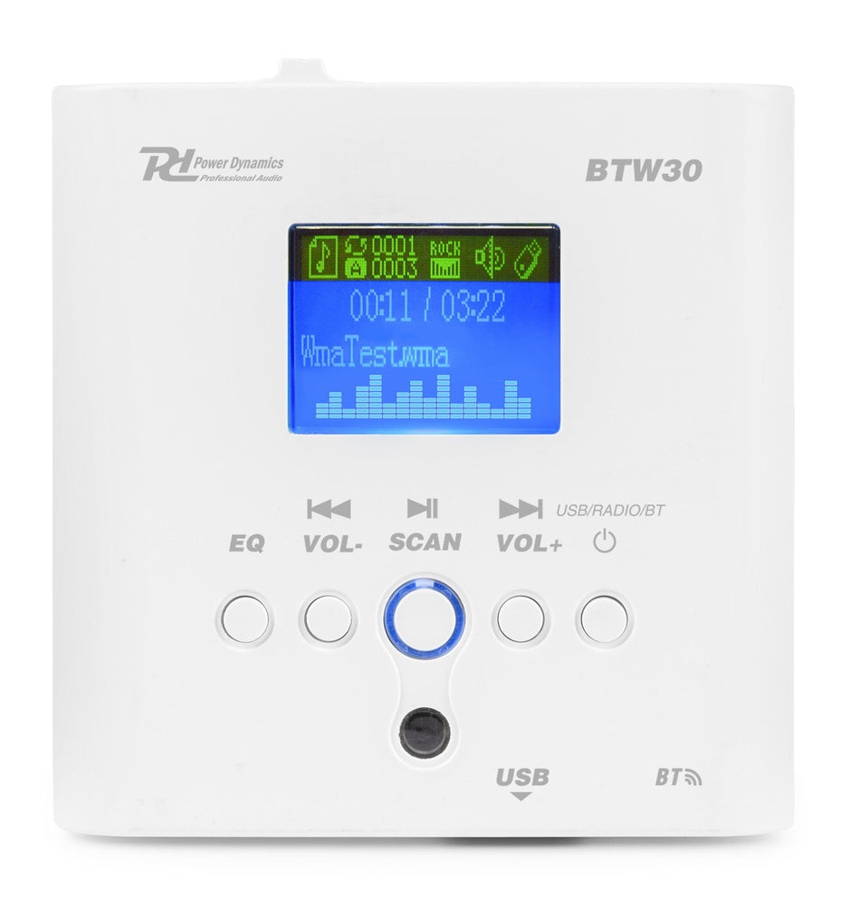 Power Dynamics BTW30SET - Sistema de audio para pared con 2 Altavoces de Techo de 15W - Tempo Shop