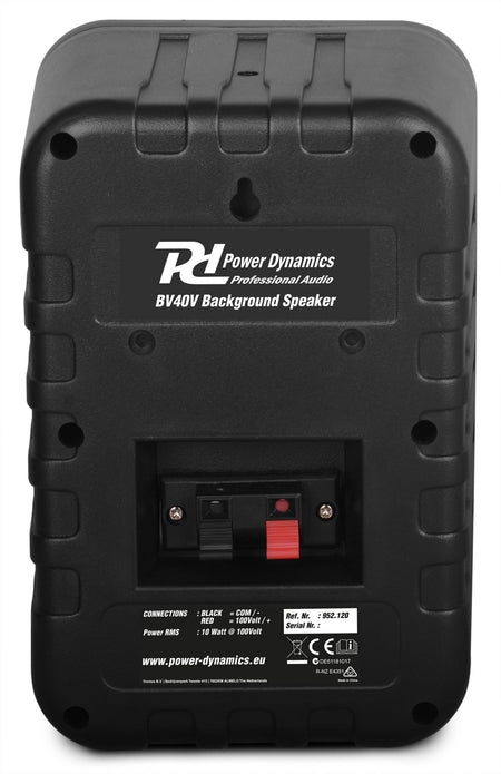 Power Dynamics BV40B - Juego de altavoces de ambiente Negro 4 "100V - Tempo Shop