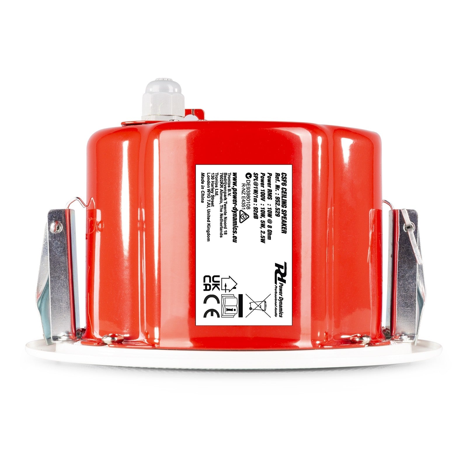 Power Dynamics CSF6 - Altavoz de techo con cubierta protectora 6,5” 100V - Tempo Shop