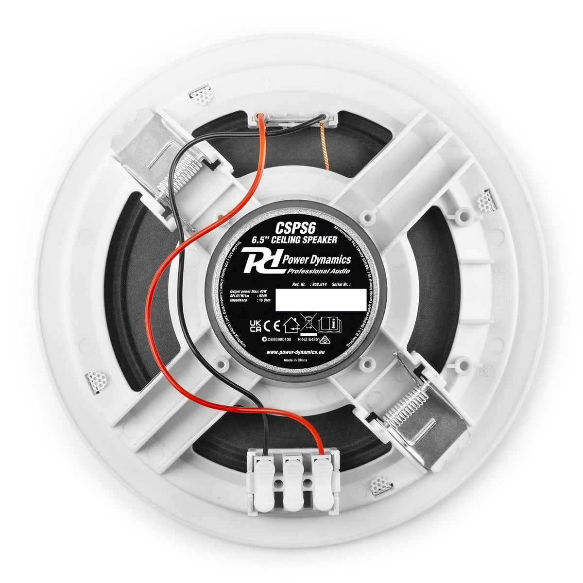 Power Dynamics CSPS6 - Altavoz de techo 16 Ohm 6.5" Basic Blanco - Tempo Shop