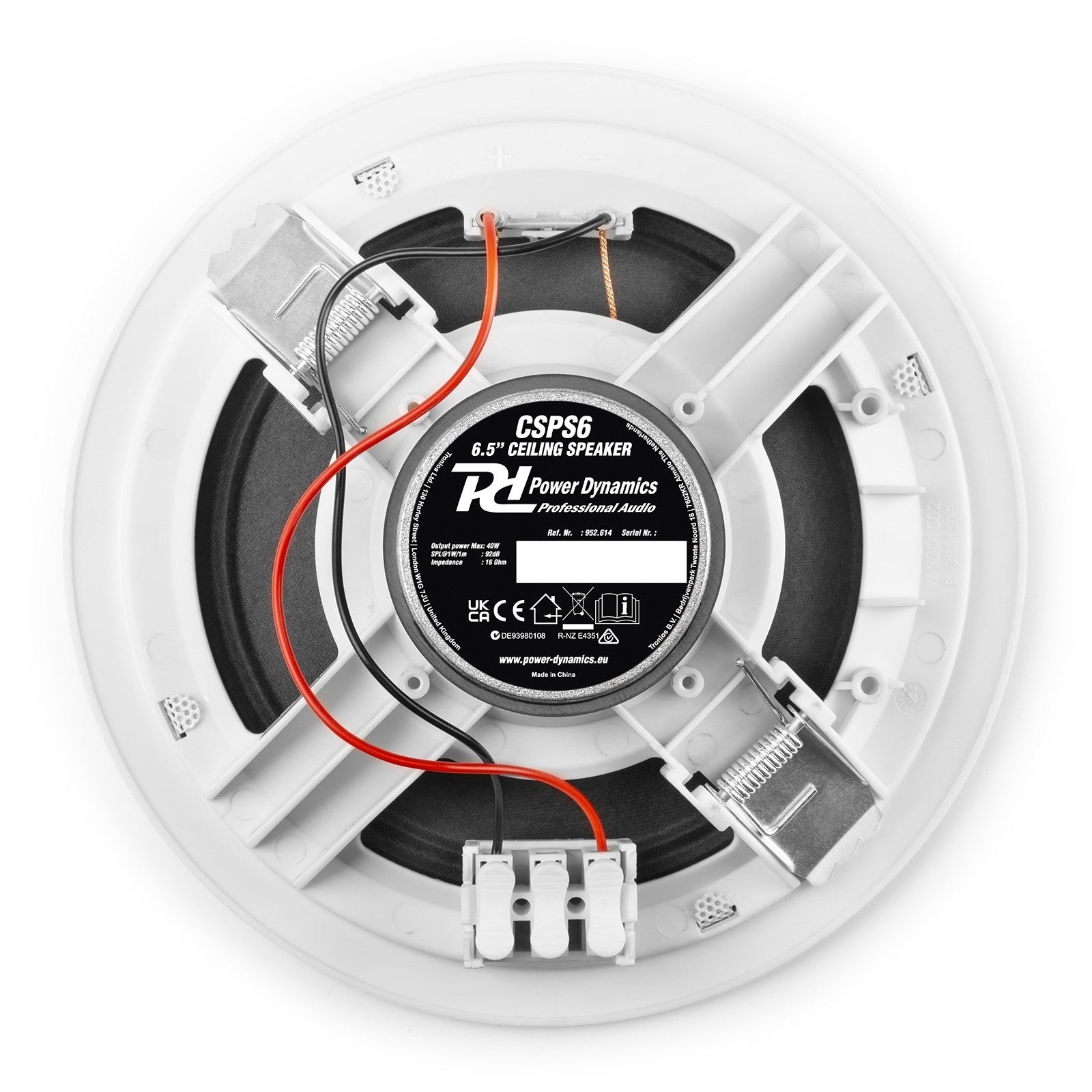 Power Dynamics CSPS6 - Altavoz de techo 16 Ohm 6.5" Basic Blanco - Tempo Shop