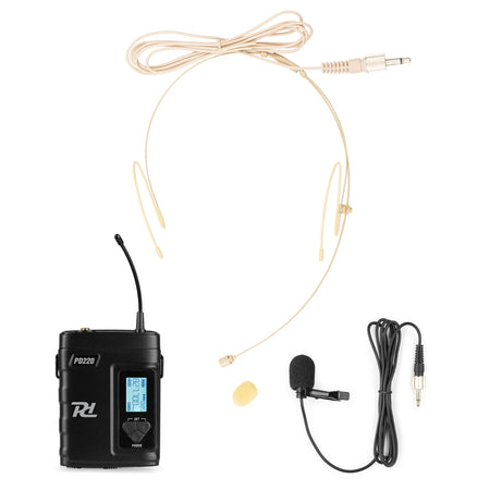 Power Dynamics D220B - Micrófono inalámbrico de petaca UHF 2x 80 - Canales, sistema True Diversity - Tempo Shop