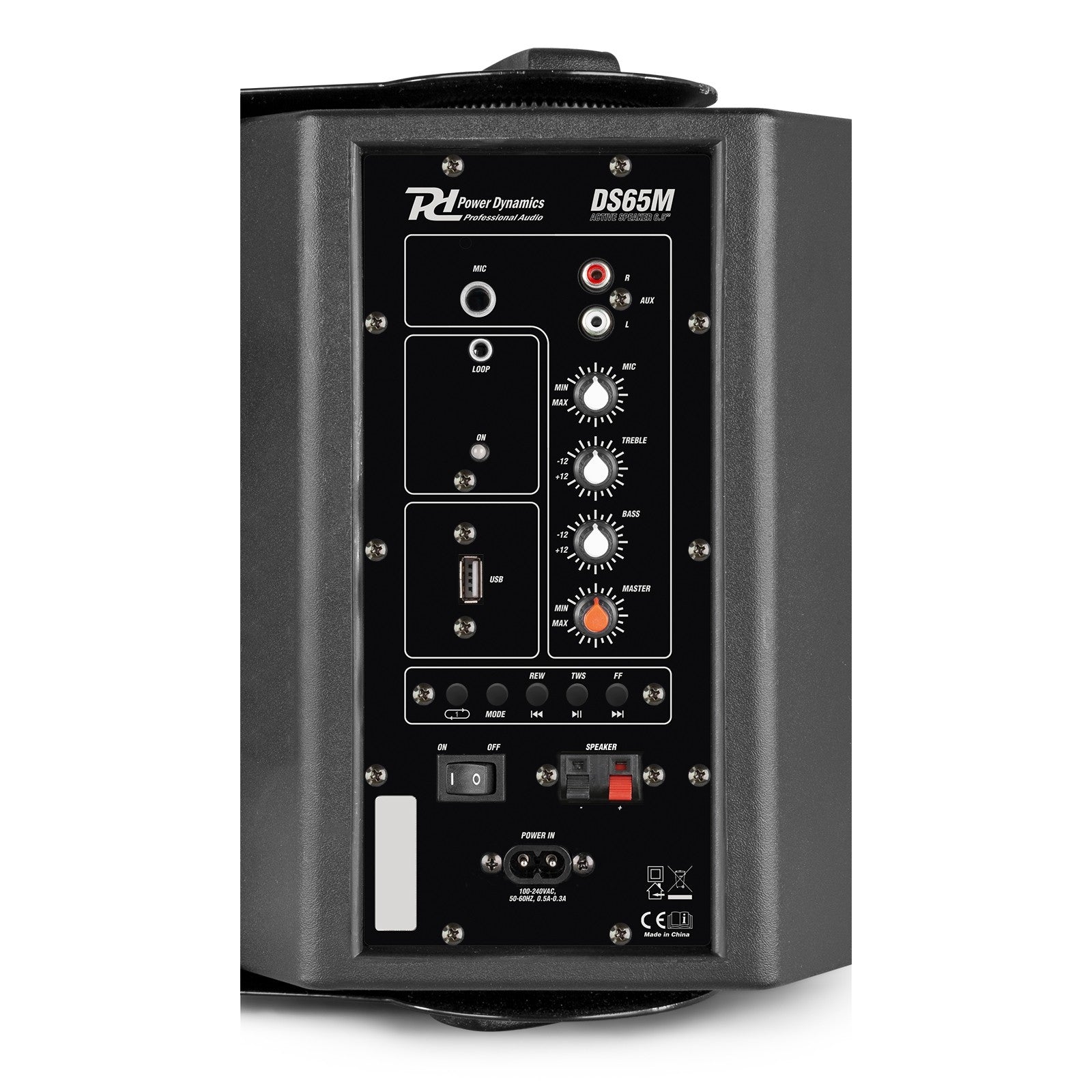 Power Dynamics DS65MB - Conjunto altavoces activo con BT 6.5” 125W Negro - Tempo Shop