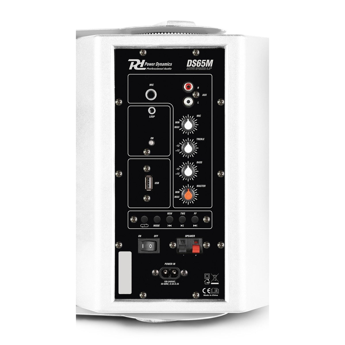Power Dynamics DS65MW - Conjunto altavoces activo con BT 6.5” 125W Blanco - Tempo Shop