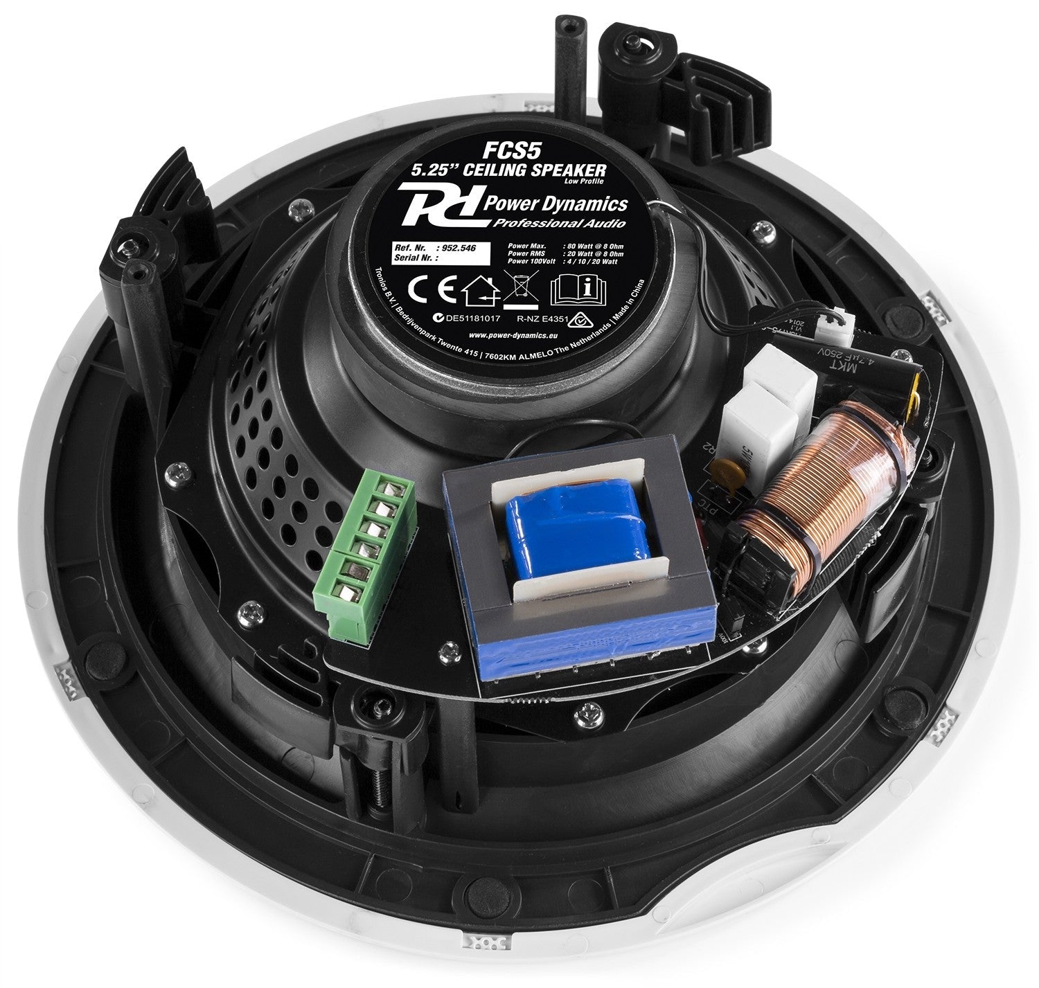 Power Dynamics FCS5 - Altavoces de techo de bajo perfil 100V 5,25" - Tempo Shop