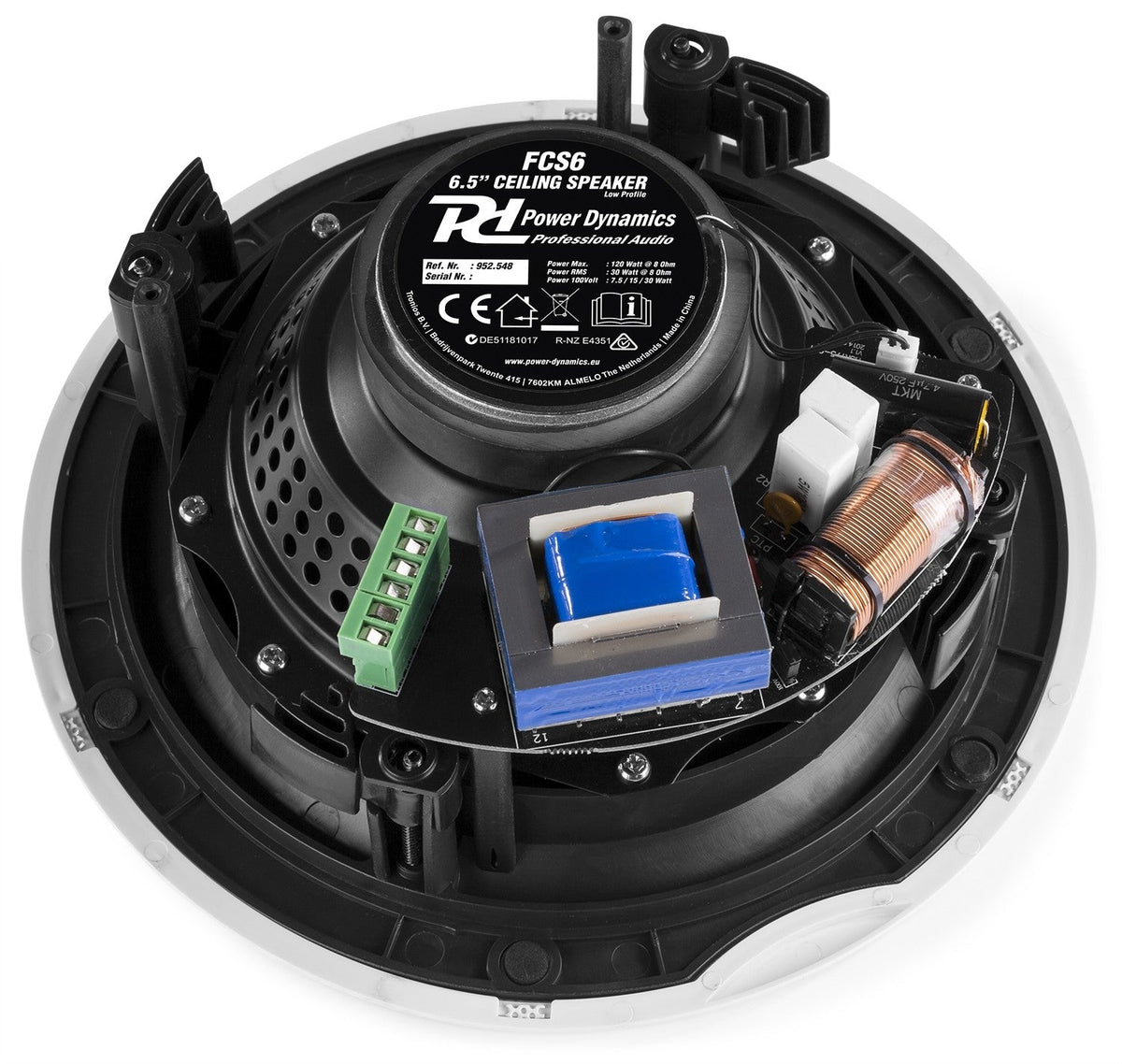 Power Dynamics FCS6 - Altavoces de techo de bajo perfil 100V 6,5" - Tempo Shop