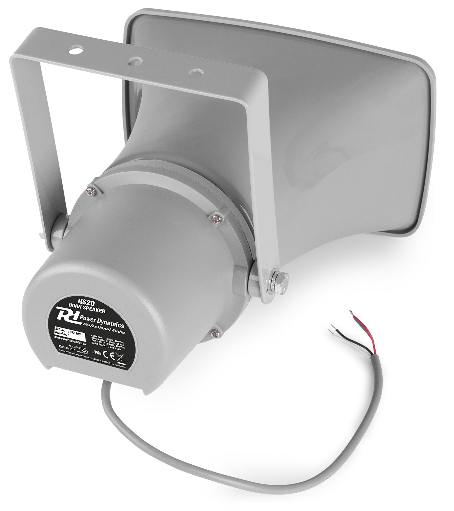 Power Dynamics HS20 - Altavoz exponencial Bocina 20W 100V - IPX6 - Tempo Shop