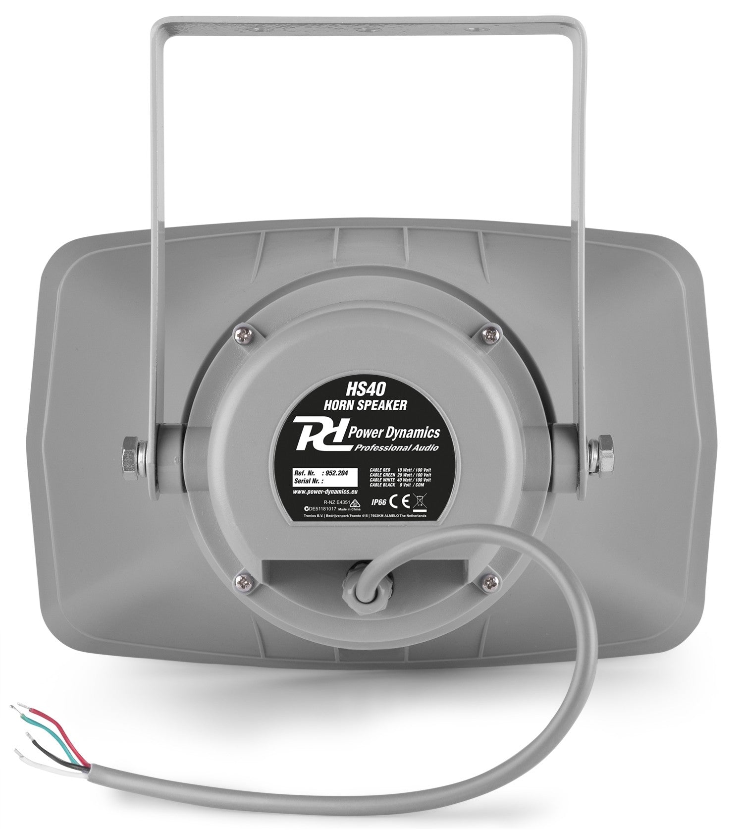 Power Dynamics HS40 - Altavoz exponencial bocina 40W 100V - IPX6 - Tempo Shop