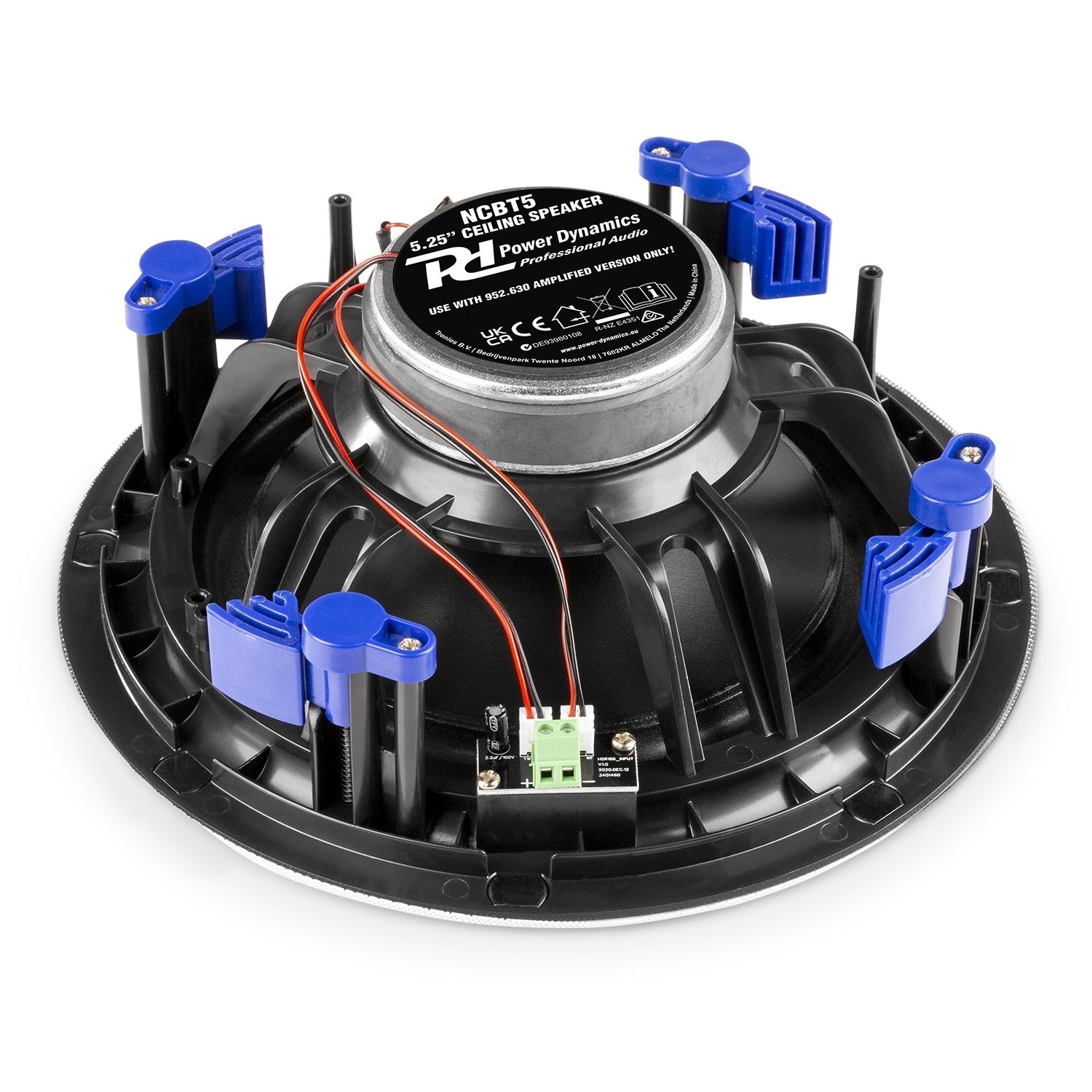 Power Dynamics NCBT5 - Conjunto altavoces de techo de bajo perfil amplificados BT 5.25" Blanco - Tempo Shop