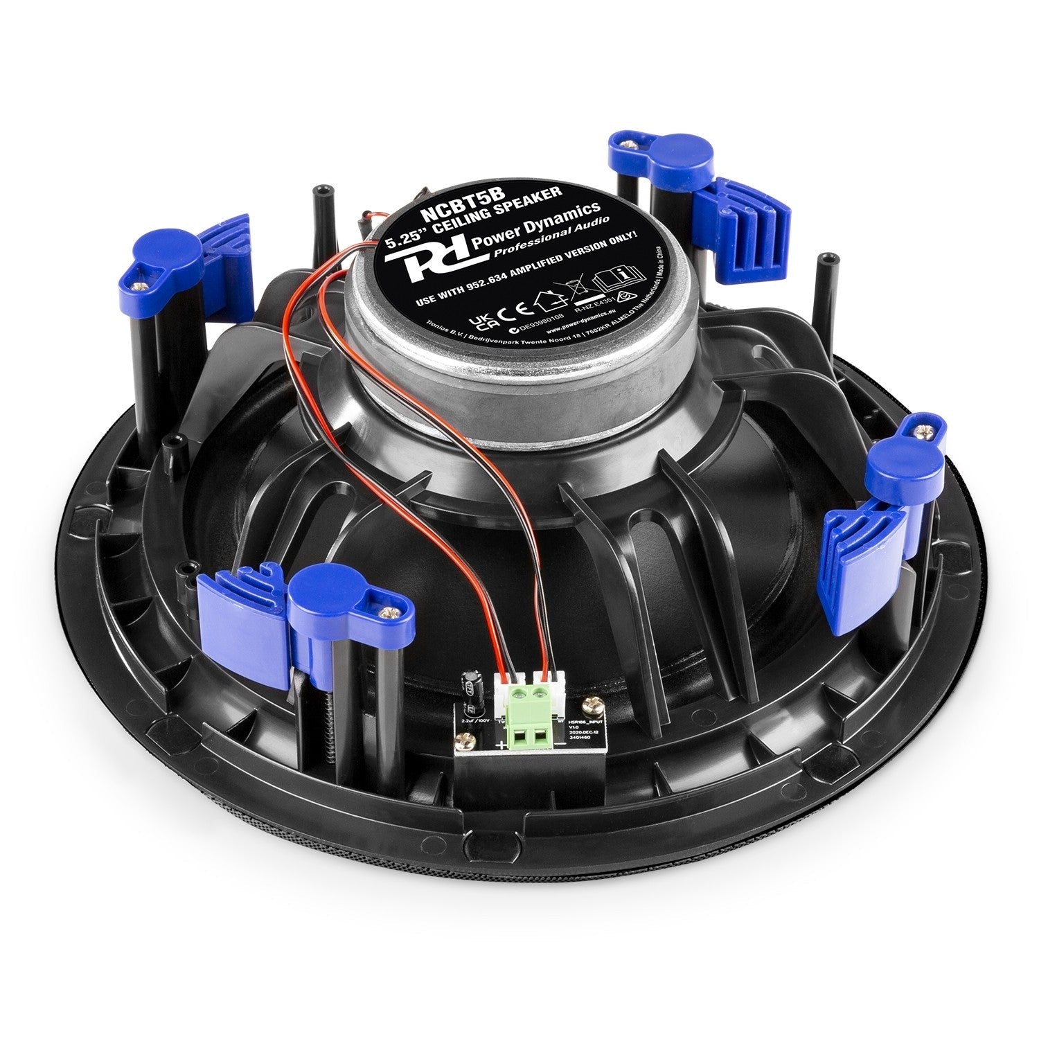 Power Dynamics NCBT5B - Conjunto altavoces de techo de bajo perfil amplificados BT 5.25" Negro - Tempo Shop