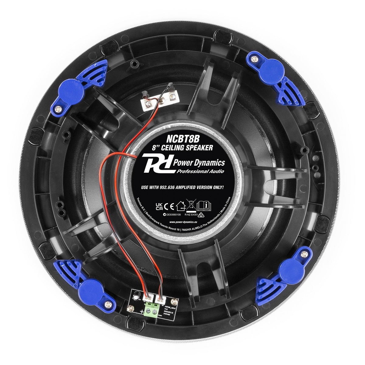 Power Dynamics NCBT8B - Conjunto altavoces de techo de bajo perfil amplificados BT 8" Negro - Tempo Shop