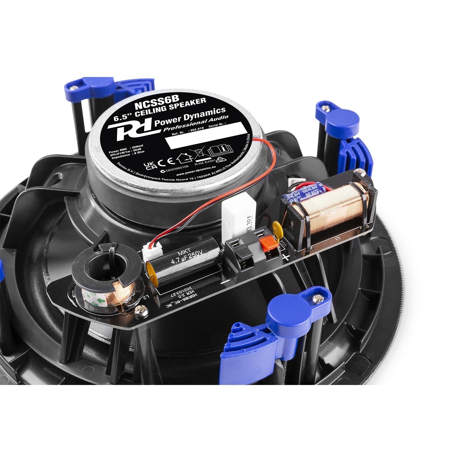 Power Dynamics NCSS6B - Altavoz de techo de bajo perfil 2 vías 6.5" Negro - Tempo Shop