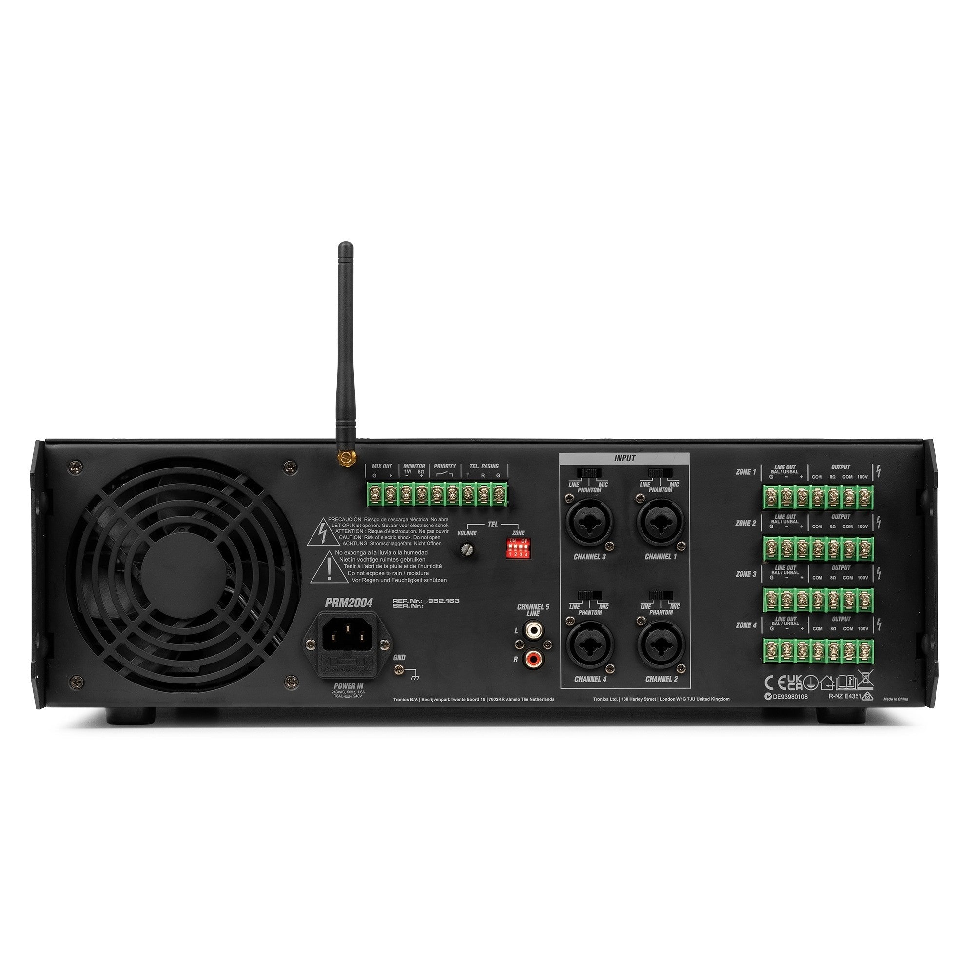 Power Dynamics PAM2004 - Amplificador matricial de 4 zonas 4x 200W - Tempo Shop
