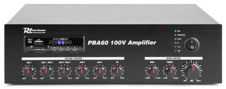 Power Dynamics PBA60 - Amplificador línea 100V 60W - Tempo Shop