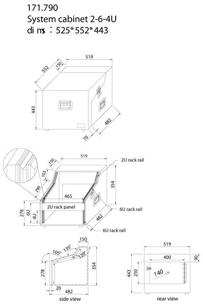 Power Dynamics PD - F - Rack transporte DJ 4U - 6U - 2U 19" - Tempo Shop