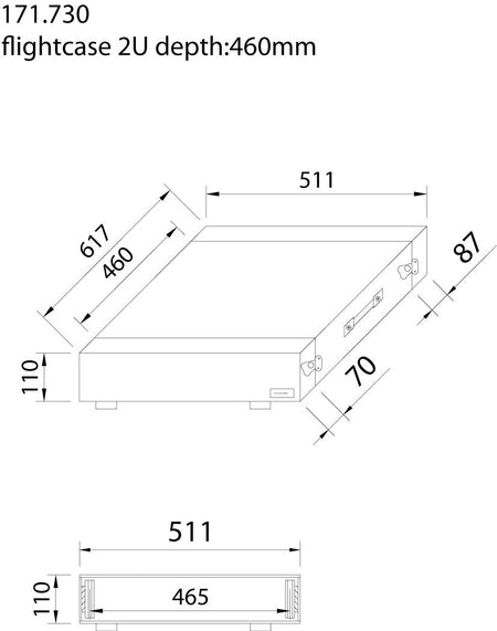 Power Dynamics PD - F2U - Maleta de transporte para equipos 19' - 2U - Tempo Shop