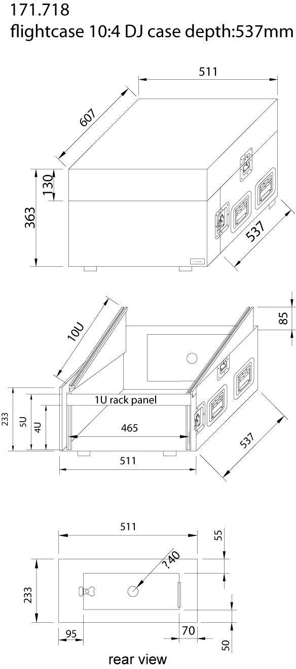 Power Dynamics PD - F4U10 - 19" Caja rack 10U para mezclador - Tempo Shop