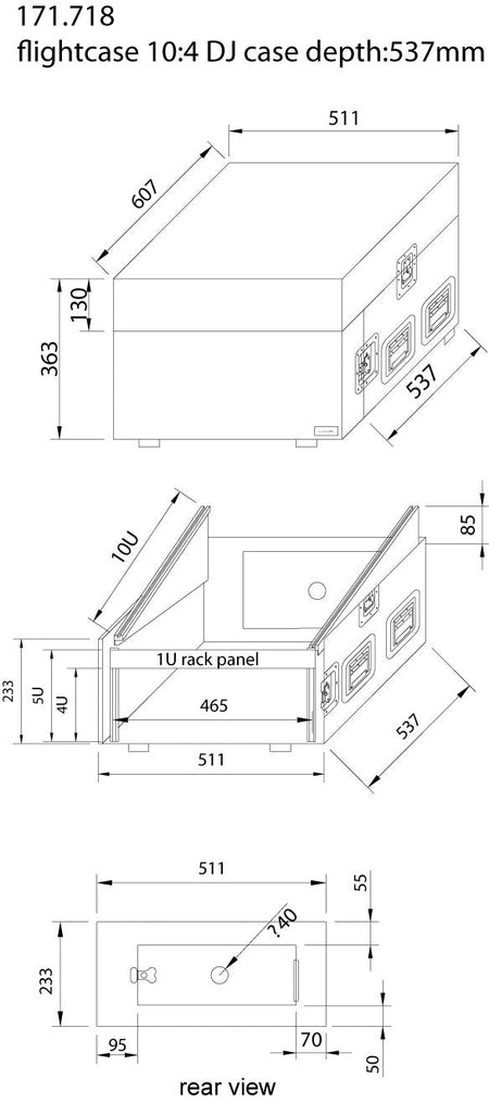Power Dynamics PD - F4U10 - 19" Caja rack 10U para mezclador - Tempo Shop