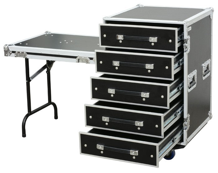Power Dynamics PD - FA6 - Flightcase de 5 Cajones 3U + Mesa - Tempo Shop
