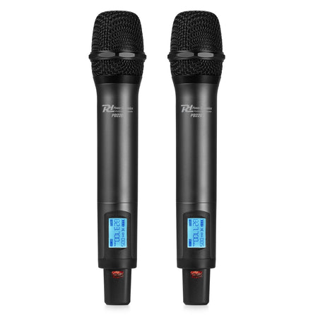 Power Dynamics PD220 - Micrófono inalámbrico de mano UHF 2x 80 - Canales, sistema True Diversity - Tempo Shop