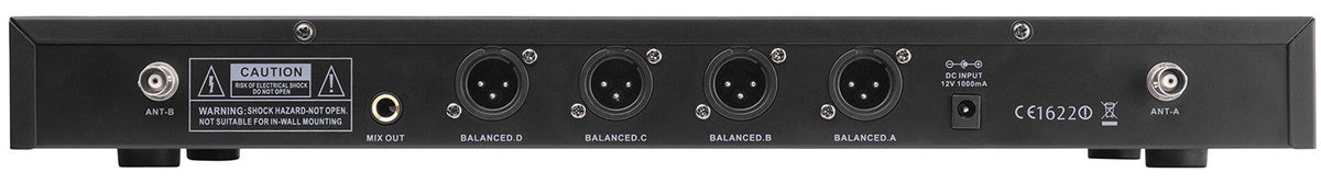 Power Dynamics PD504H - Micrófono inalámbrico de 4x 50 canales con 4 micrófonos de mano - Tempo Shop