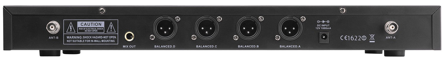 Power Dynamics PD504H - Micrófono inalámbrico de 4x 50 canales con 4 micrófonos de mano - Tempo Shop