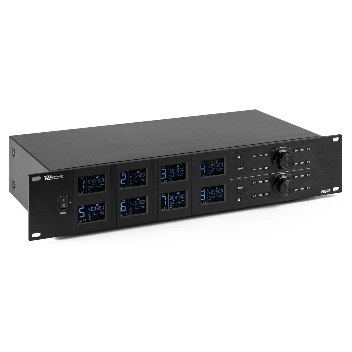 Power Dynamics PD528 - Set de micrófono inalámbrico UHF con 8 micrófonos de mano - Tempo Shop