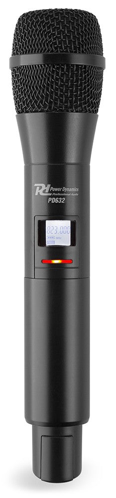 Power Dynamics PD632C - 2x 20 Canales Digital UHF Micrófono inalámbrico Combi - Tempo Shop
