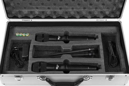 Power Dynamics PD632H - 2x 20 Canales Digital UHF Micro Inalámbrico con 2 micros - Tempo Shop