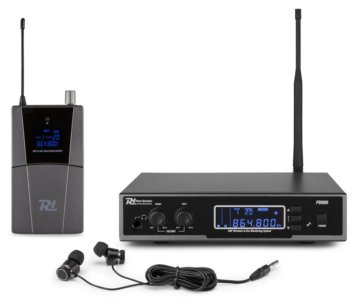 Power Dynamics PD800 - Sistema de monitor In Ear UHF - Tempo Shop