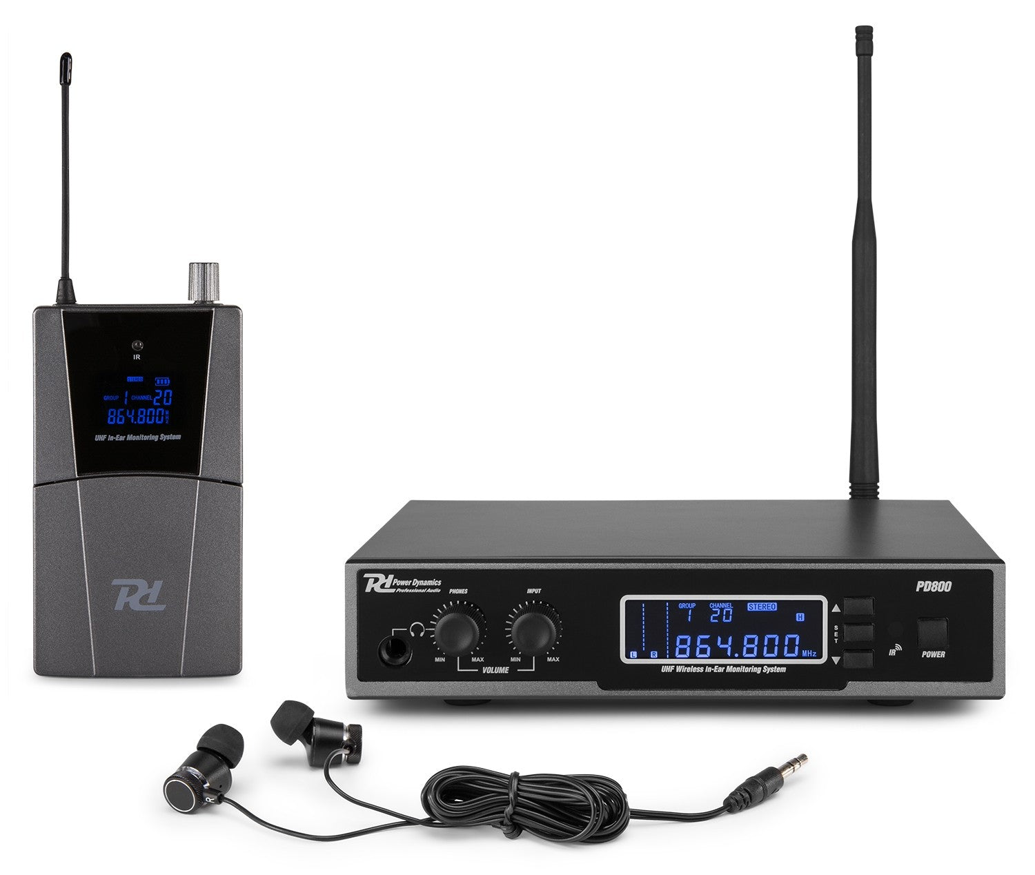 Power Dynamics PD800 - Sistema de monitor In Ear UHF - Tempo Shop