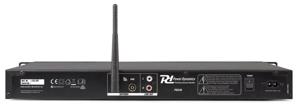 Power Dynamics PDC40 - Radio DAB+ sintonizador FM/USB/BT - Tempo Shop