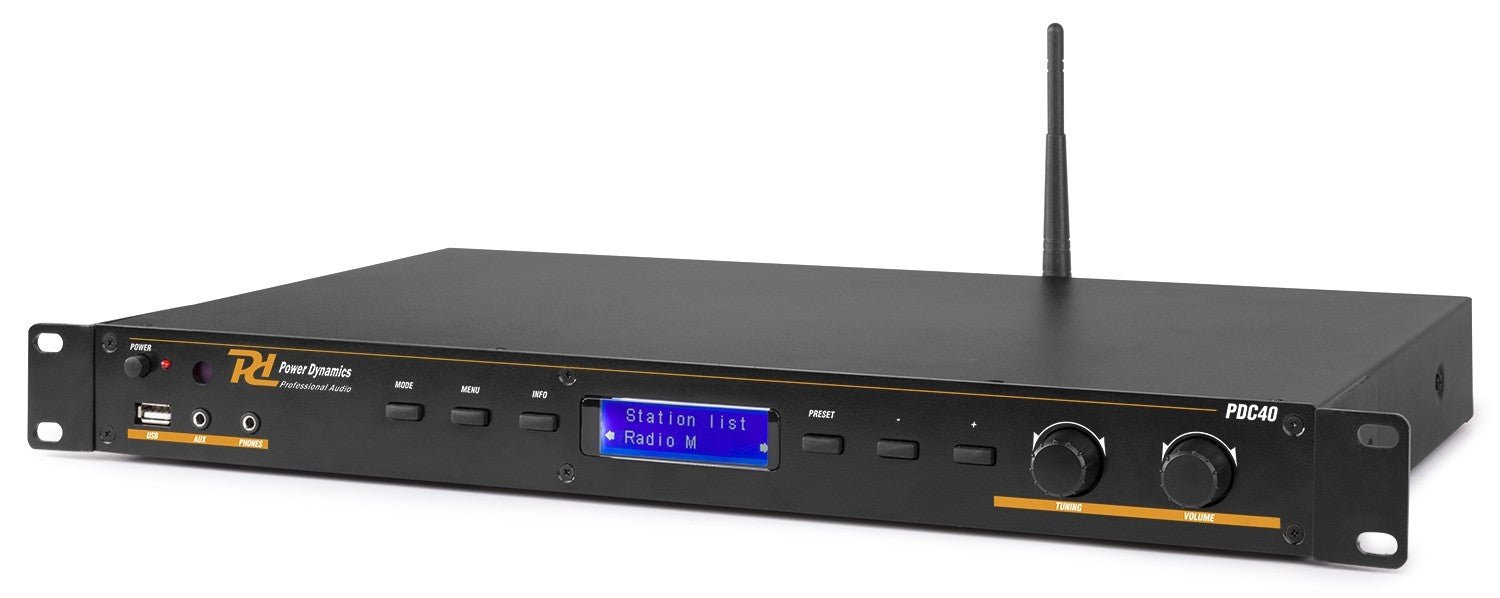 Power Dynamics PDC40 - Radio DAB+ sintonizador FM/USB/BT - Tempo Shop