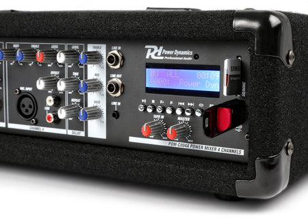 Power Dynamics PDM - C405A - Mezclador 4 canales con amplificador - Tempo Shop