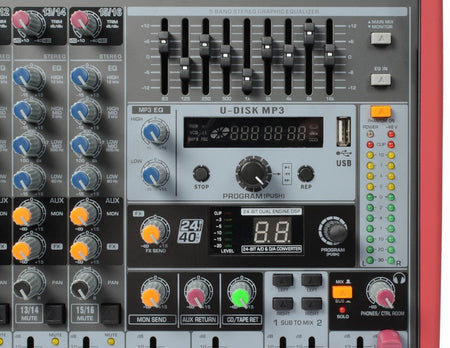 Power Dynamics PDM - S1203 - Mezclador Escenario 12 canales DSP/MP3 - USB Entrada/Salida - Tempo Shop